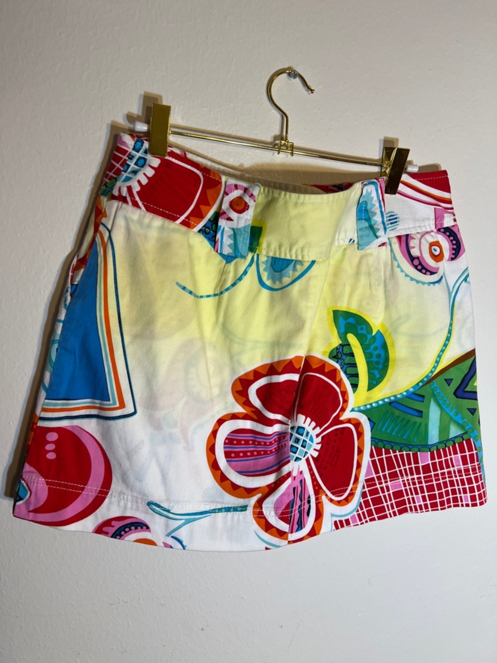 Bamboo Traders Multicolor Cotton Tropical Print Mini Skirt Skort Shorts Size 8 - Picture 5 of 8